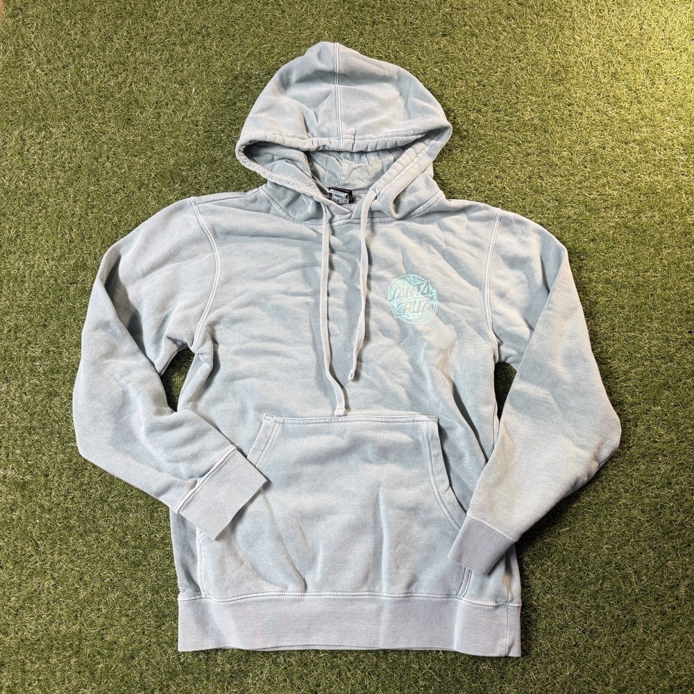 Santa Cruz Long Sleeve Blue Hooded Pullover Sweatshirt XS